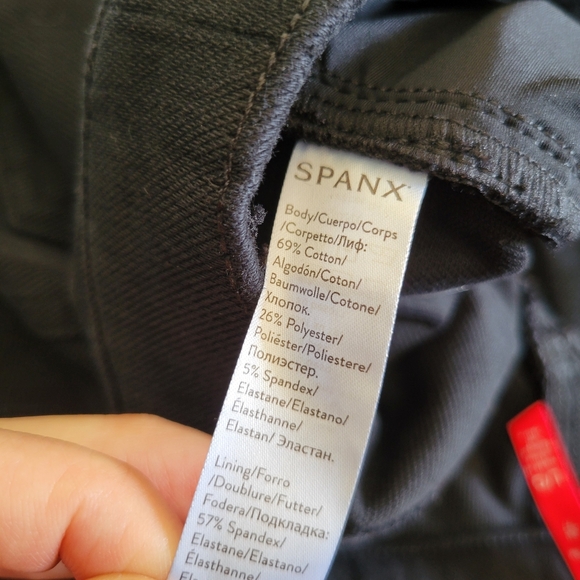 Spanx Jean-ish Ankle Leggings Black Stretch Slimming Pants Size Large - Picture 8 of 11